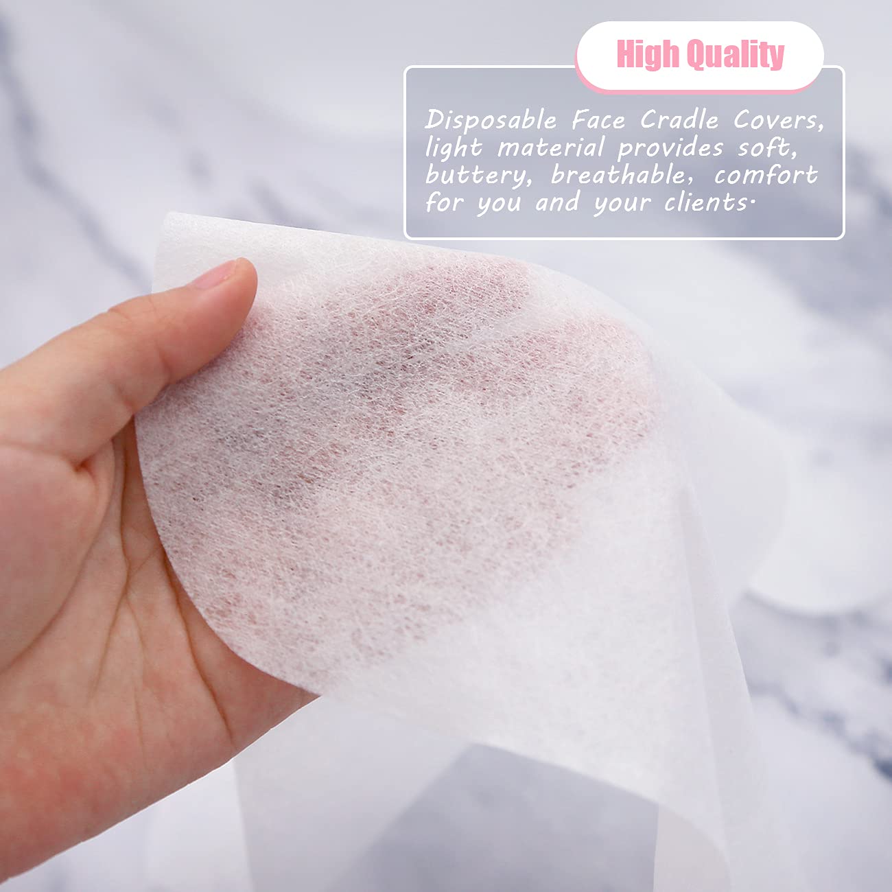 Luriseminger 500 count Disposable Face Cradle Coverss–Medical-Grade cotton, SPA Face Rest Covers Headrest Covers for Massage Tables Massage Chairs 14.17 x 10.6 inches/ 36 x 27 cm… - Image 5